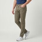 Men's Olive Green Slim Fit Solid Jeans, ओलिव, small