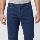 Men's Navy Blue Straight Fit Classic Five Pocket Jeans, Mid Blue, small