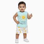 Infants' 100% Cotton Short Set, एक्वा, small image number null