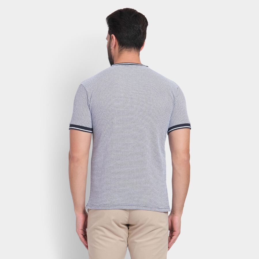 Men's Henley Half Sleeves T-Shirt, Navy Blue, large image number null