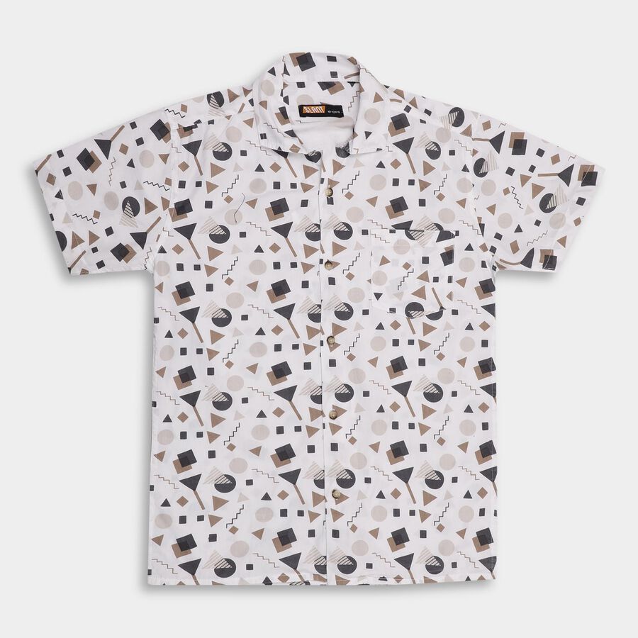 Boys' 100% Cotton Casual Shirt , White, large image number null