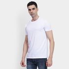 Men's Round Neck Half Sleeves T-Shirt, White, small image number null
