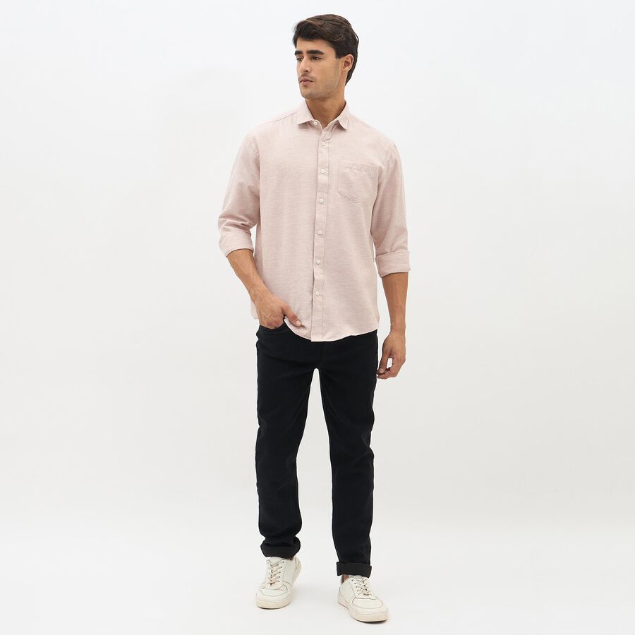 Men's Soft Peach Classic Casual Shirt, पीच, large image number null