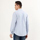 Men's Light Blue Cotton Button Down Casual Shirt, हल्का नीला, small