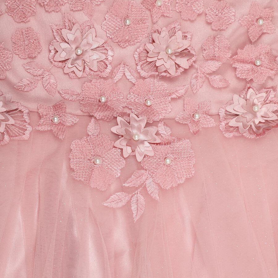 Girls' Frock, गुलाबी, large image number null