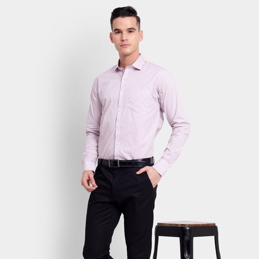 Men's 100% Cotton Formal Shirt, Lilac, large image number null
