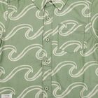 Boys' Dark Grey Cotton Abstract Printed Regular Fit Shirt, गहरा ग्रे, small