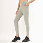 Women's Light Sage Green High-Rise Tights, Light Green, small