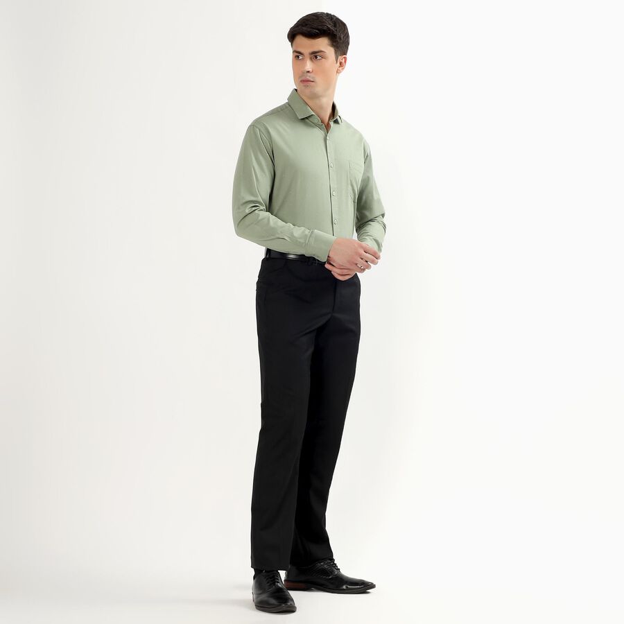 Men's 100% Cotton Formal Shirt, Light Green, large image number null