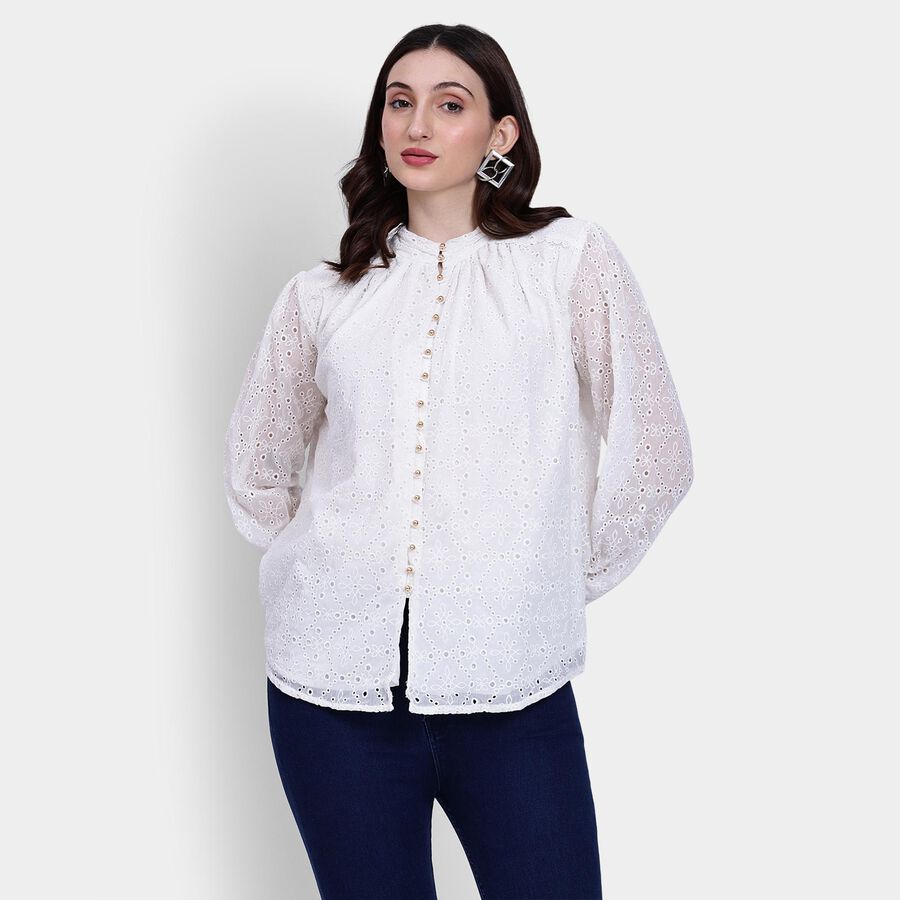 Ladies' Shirt , ऑफ व्हाइट, large image number null