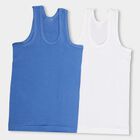 Boys' 100% Cotton Basic Vest , Light Blue, small image number null