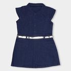 Girls' Frock, गहरा नीला, small image number null