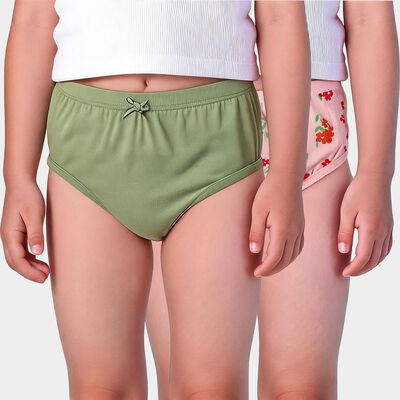 Girls Pink Regular Fit Floral Print Panty