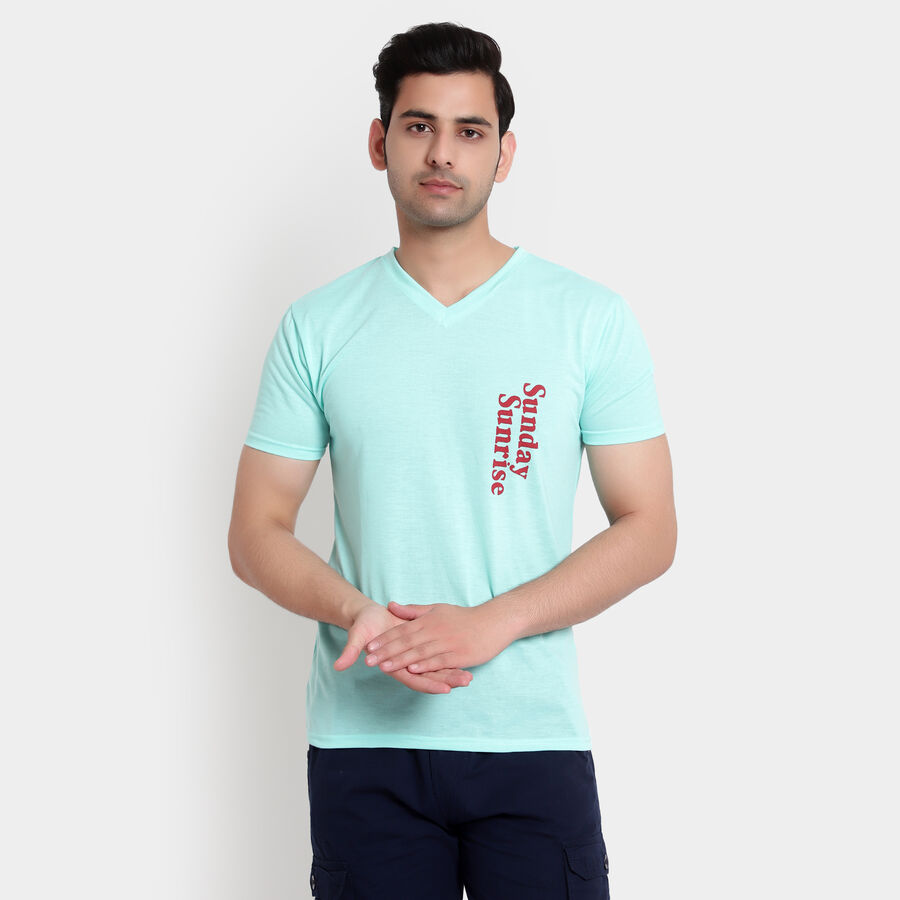 V Neck T-Shirt, Light Green, large image number null