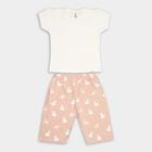 Infant Girl's Cotton Capri Set, Light Pink, small image number null