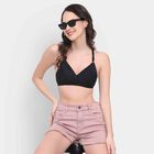 Half Lace Bra, Black, small image number null