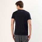 Men's Deep Midnight Navy Blue Crew Neck Athleisure T-Shirt, Navy Blue, small