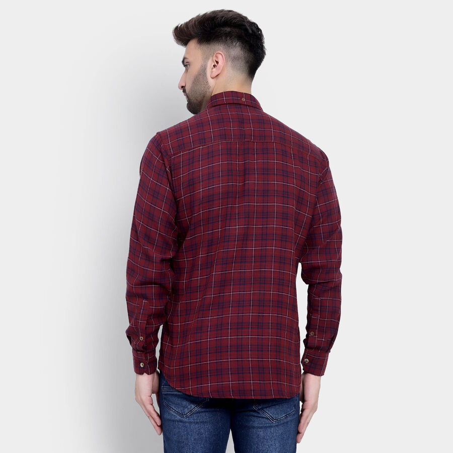 Checks Casual Shirt, Wine, large image number null
