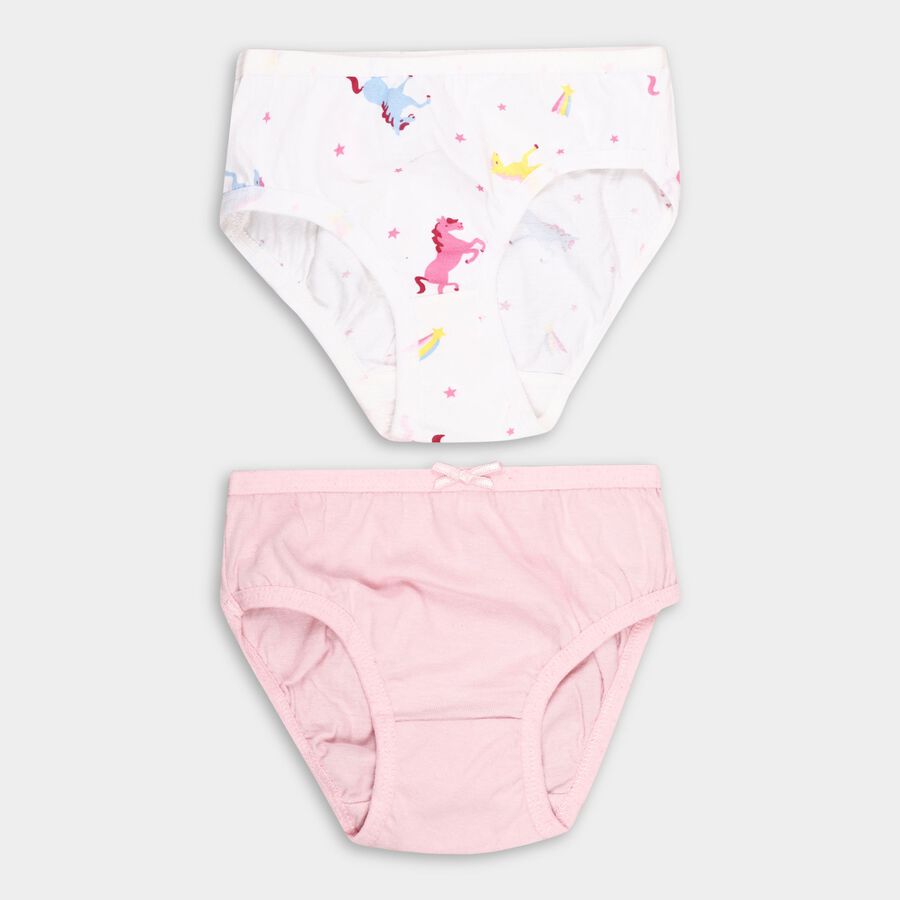 Girls' 100% Cotton Panty, White, large image number null