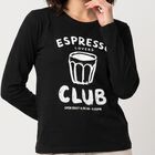 Women's Black Round Neck Regular Top, काला, small