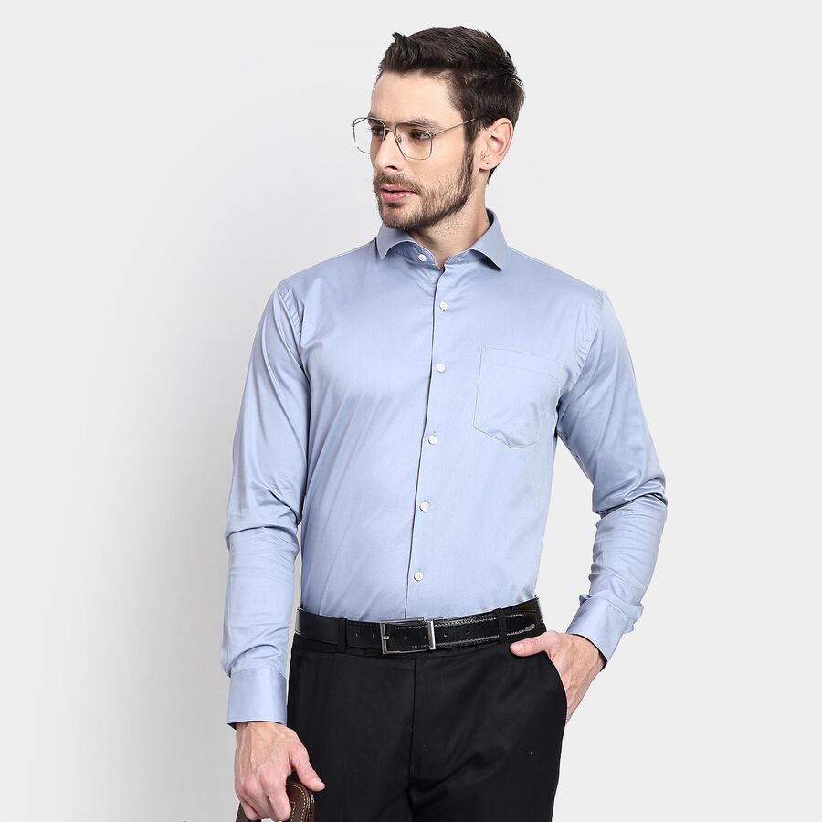 Men's Formal Shirt , Mid Blue, large image number null