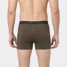 Men's Olive Green Regular Fit Solid Trunks, ओलिव, small