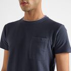 Men's Round Neck T-Shirt, नेवी ब्लू, small image number null