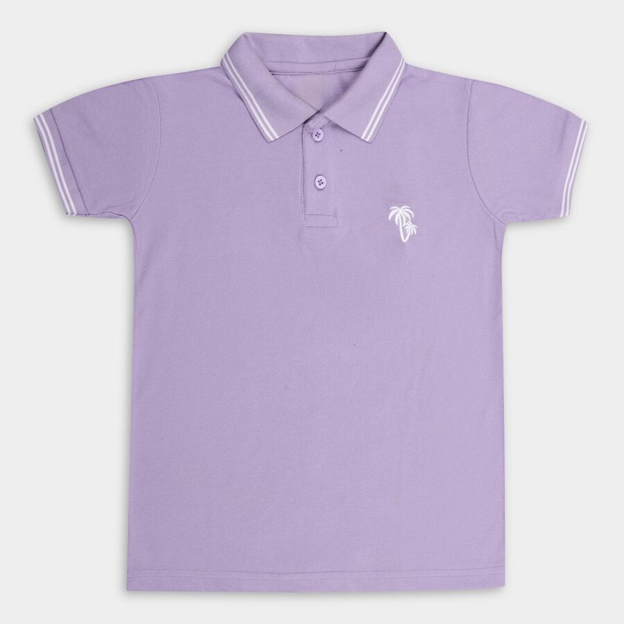 Boys' Half Sleeves T-Shirt , लाइलेक, large image number null