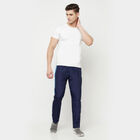 Cut & Sew Regular Track Pants, Navy Blue, small image number null