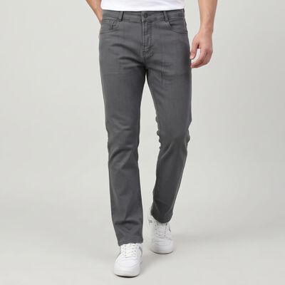 Men's Grey Slim Fit Washed Jeans
