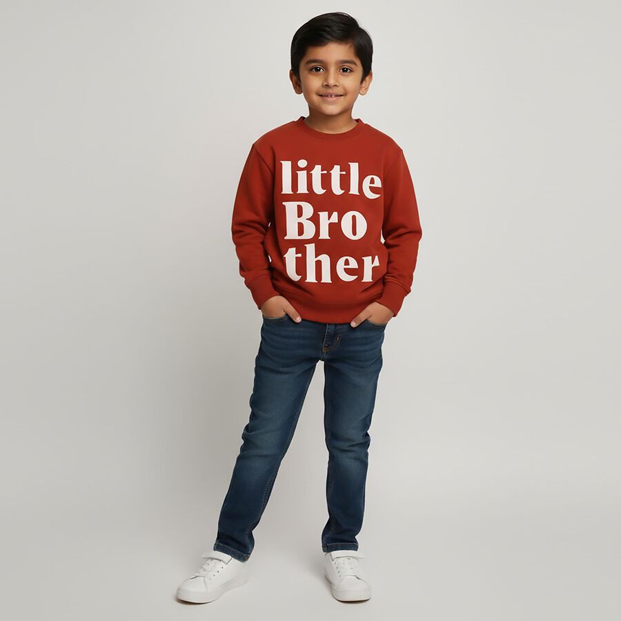 Boys' Sweatshirt, भूरा, large image number null