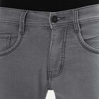 Men's Muted Steel Grey Skinny Fit Five Pocket Jeans, Light Grey, small image number null