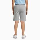 Boys Cotton Blend Bermuda Shorts, Melange Light Grey, small