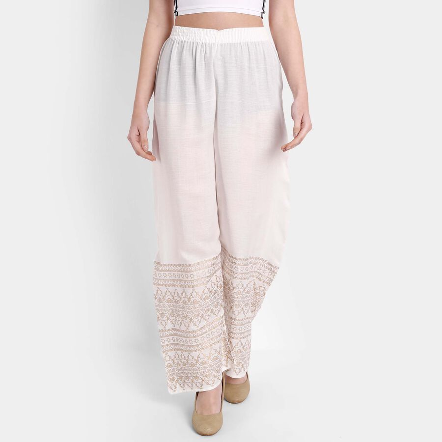 Printed Palazzo, White, large image number null