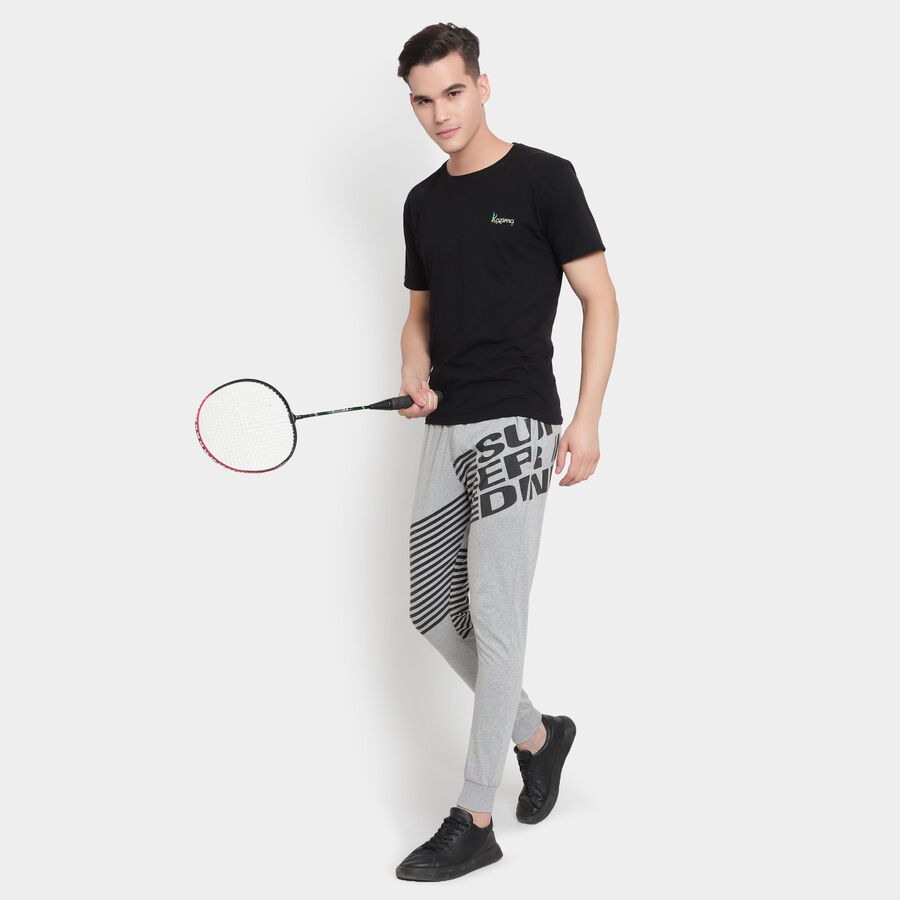 Solid Track Pants, Melange Mid Grey, large image number null