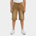 Boys' Khaki Regular Fit Casual Jamaican Shorts, खाकी, small