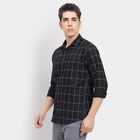 Men's 100% Cotton Casual Shirt , Black, small