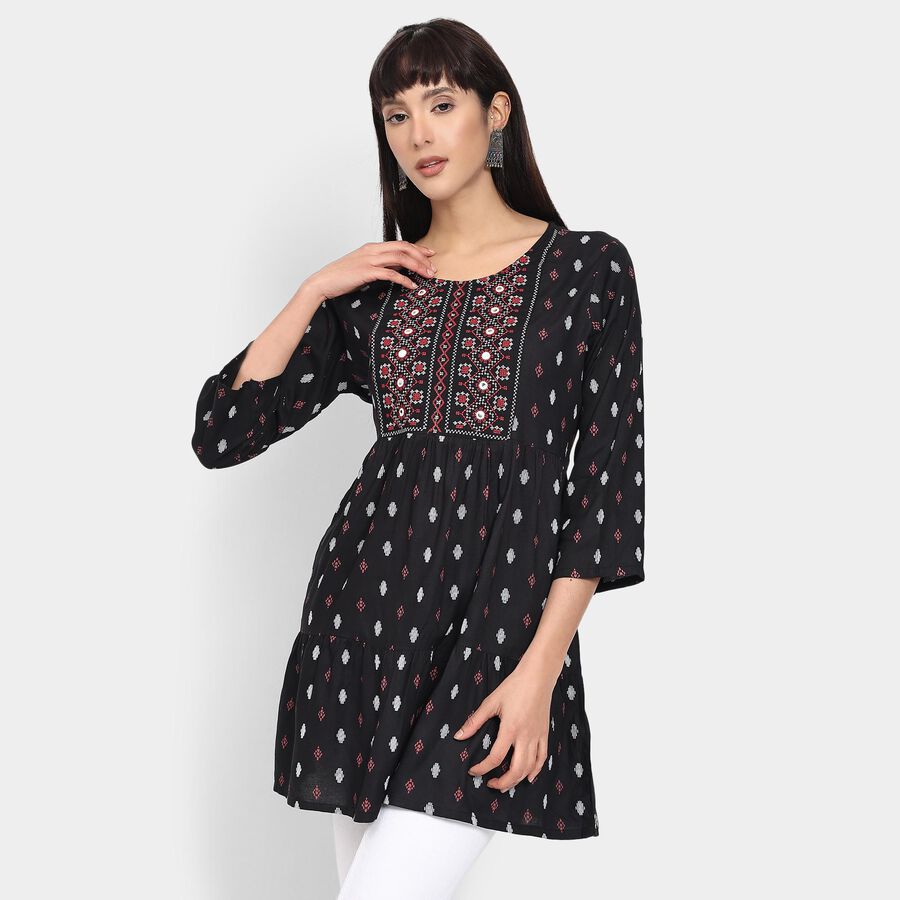 Ladies' Kurti , Black, large image number null