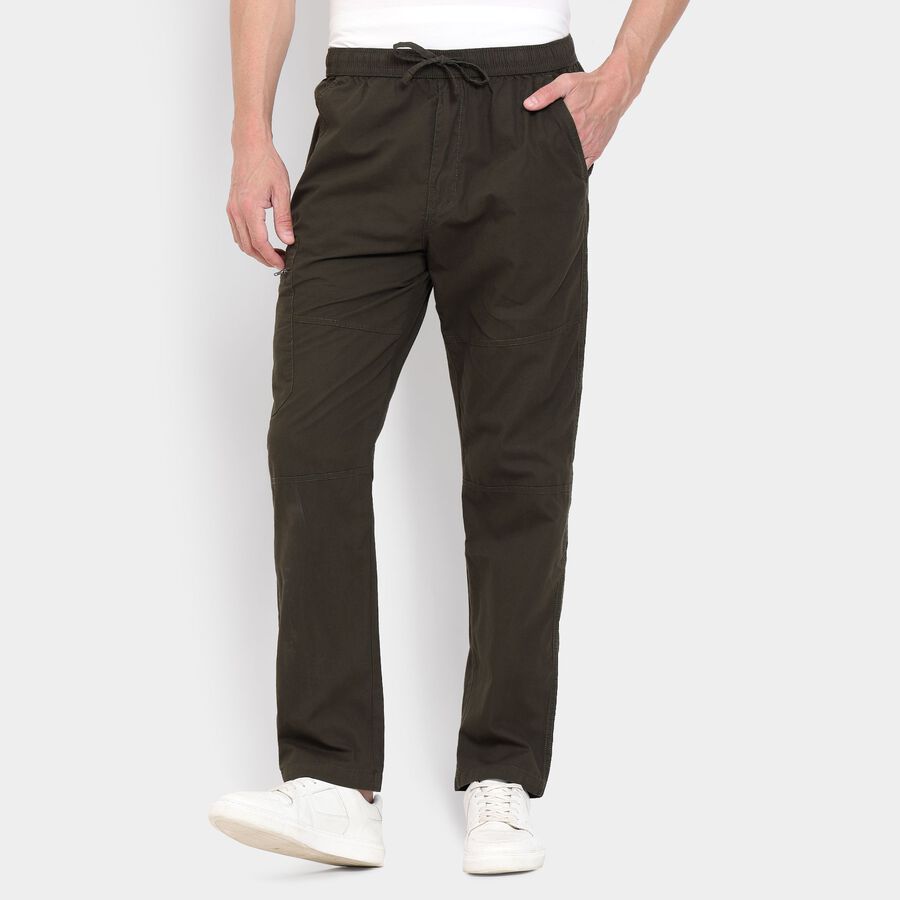 Men's 100% Cotton Track Pants , ओलिव, large image number null