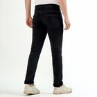 Men's Jet Black Slim Fit Jeans, गहरा ग्रे, small image number null