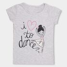 Girls' T-Shirt , मिश्रित हल्का ग्रे, small image number null