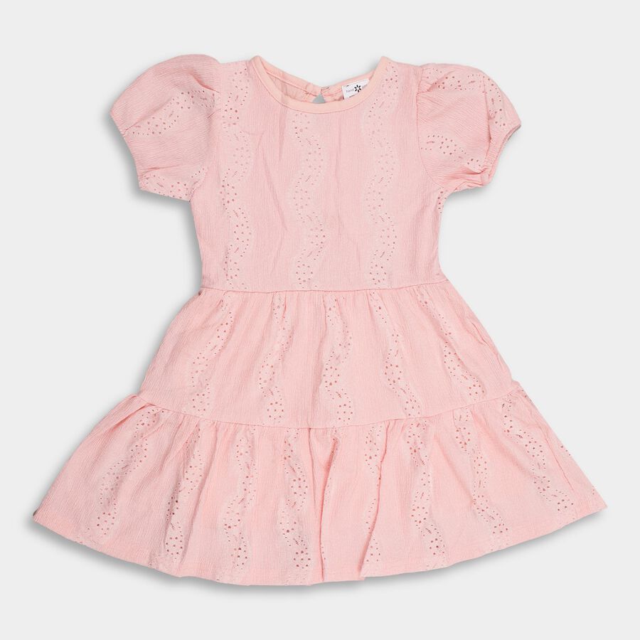 Girls' Frock , गुलाबी, large image number null