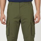 Men's Olive Green Slim Fit Casual Trousers, ओलिव, small