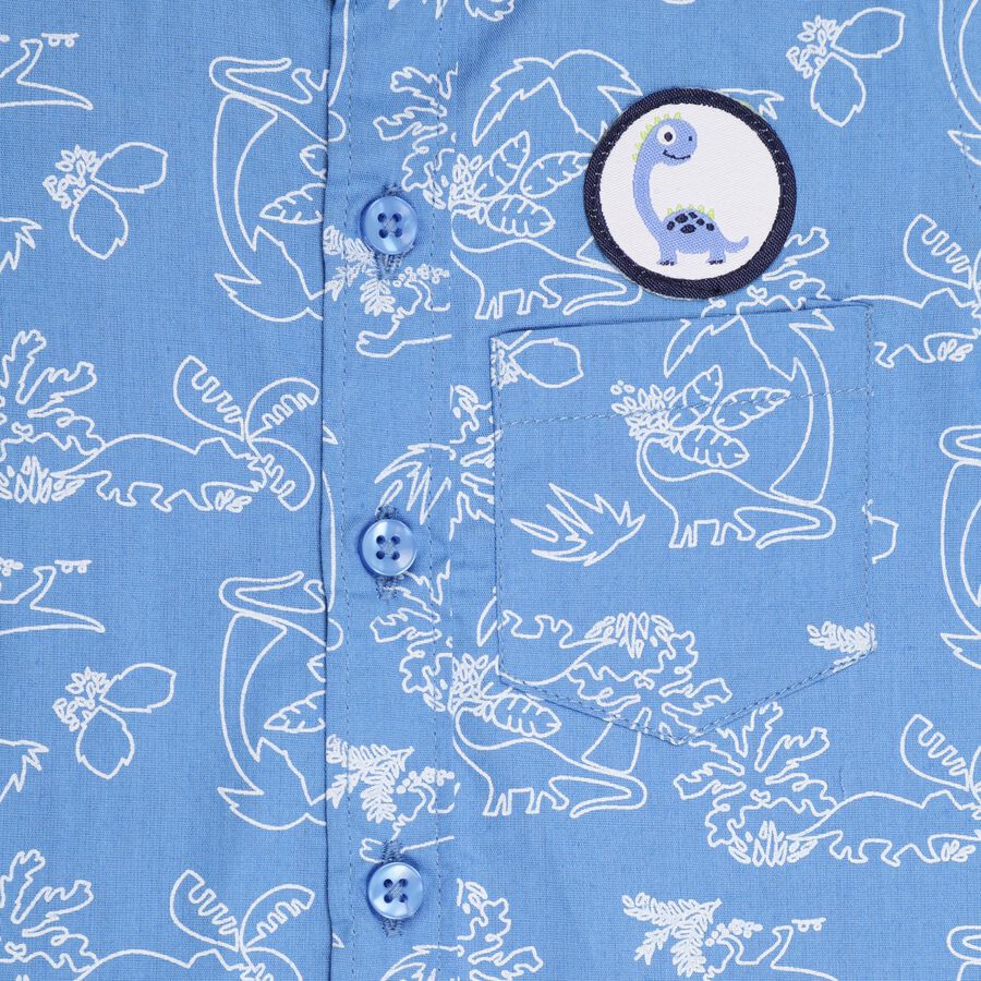 Infants' 100% Cotton Shirt , Mid Blue, large image number null