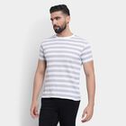 Men's Round Neck Half Sleeves T-Shirt , White, small image number null