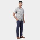 Men's Light Grey Cotton Classic Collar Casual Shirt, हल्का ग्रे, small