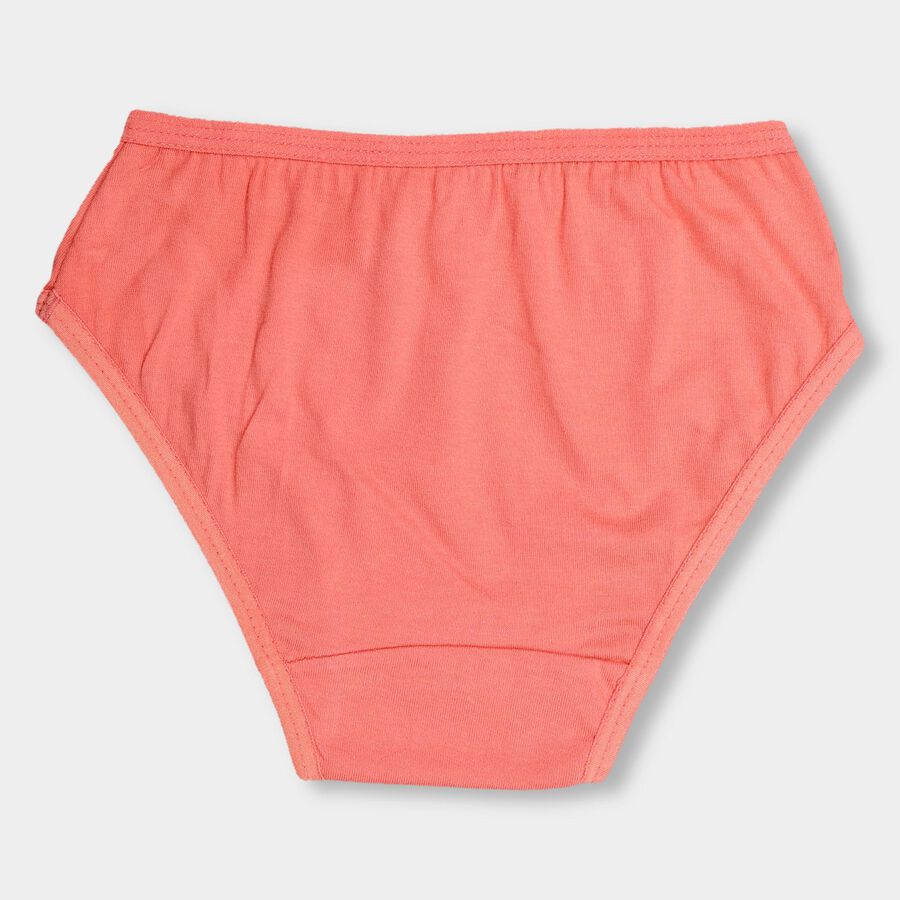 Girls' 100% Cotton V-Cut Panty, Coral, large image number null