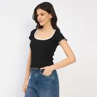 Ladies'  Crop  Top, Black, small image number null