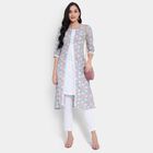 All Over Print Kurta, Light Grey, small image number null