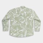 Boys Light Sage Green Cotton Classic Casual Shirt, हल्का हरा, small image number null